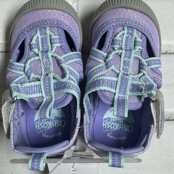 OshKosh Everplay Flexible Outsole Bump Toe Sandal Purple Lilac Toddler Size 5 - Picture 5 of 7